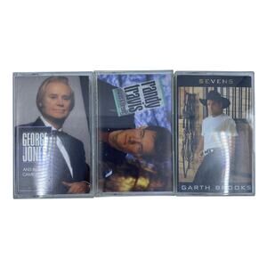 Lot of 3 Country Music Cassette Tapes - Garth Brooks, Randy Travis, George Jones